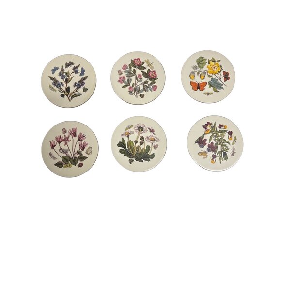 Portmeirion Botanical Garden Round Cork-Backed Coasters Set Of 6 - Picture 2 of 13